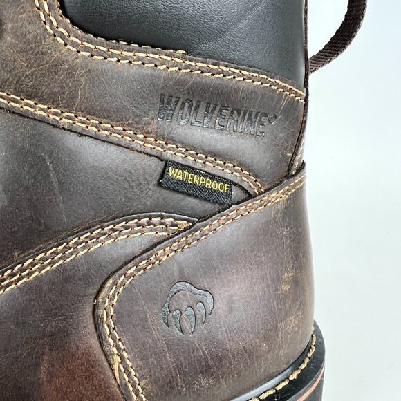 Wolverine W10080 Brek-M Work Boots Men's 10 Brown DuraShocks Slip Resistant - Picture 7 of 11
